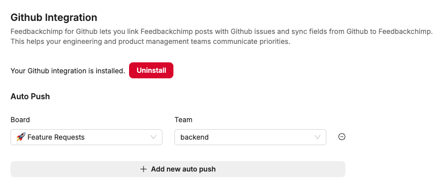 Auto Push feedback posts to GitHub