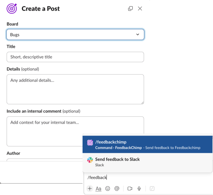 Effortlessly capture feedback from Slack